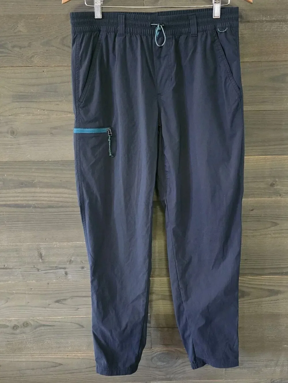 REI Co-op Men's Trailsmith Hiking Pants Medium Navy Blue Elastic Waist Outdoor